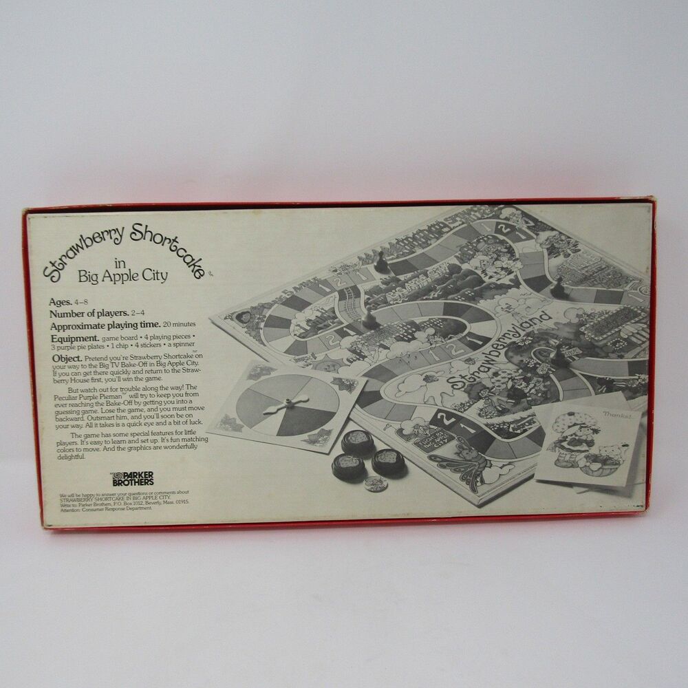 Strawberry Shortcake in Big Apple City Board Game 1981 TV Special 100% Complete - Picture 4 of 8